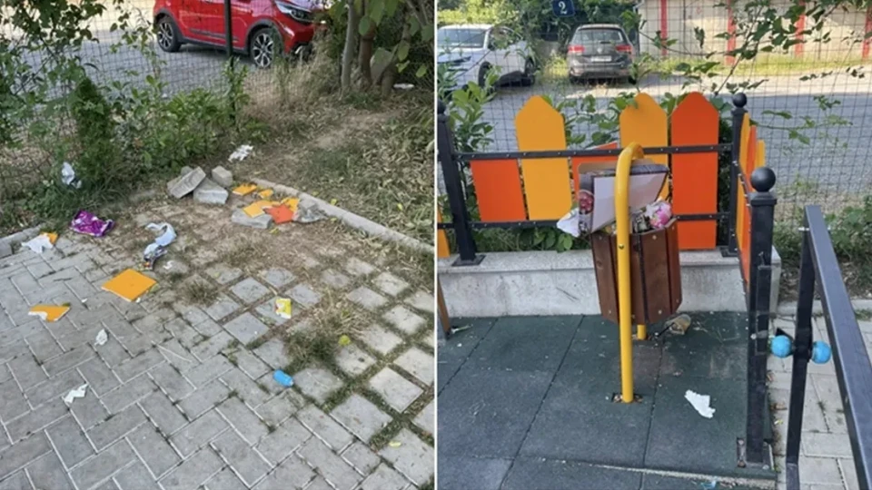 "Не ви ли е грижа?": Жена негодува заради мръсотията на детска площадка в София СНИМКИ